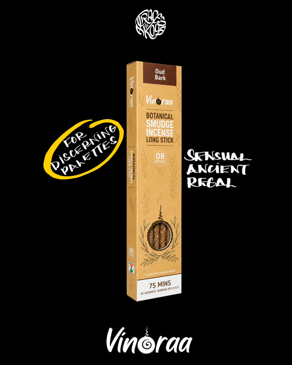 Oud Bark | 8 Sacred Natural Incense Sticks |
