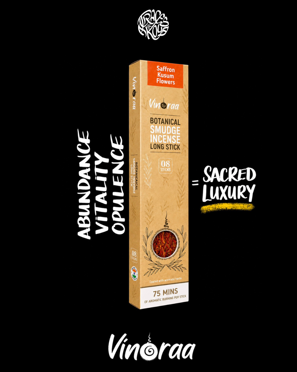 Sandal Wood | 8 Sacred Natural Incense Sticks |