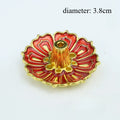 Lotus Alloy Incense Holder Small 1-Pack - Incense Burner for Sticks, Cones & Coils, Home Meditation Decor